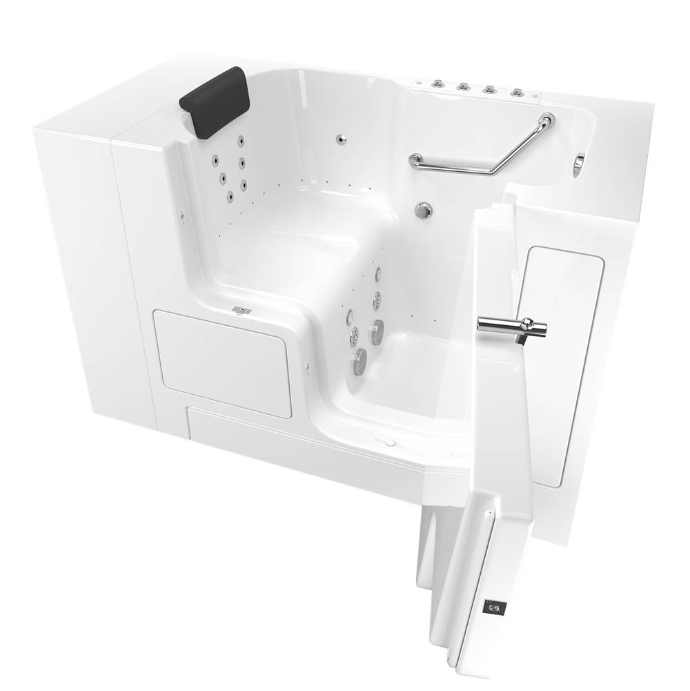 American Standard Gelcoat Premium Series 32 x 52 -Inch Walk-in Tub With Combination Air Spa and Whirlpool Systems - Right-Hand Drain