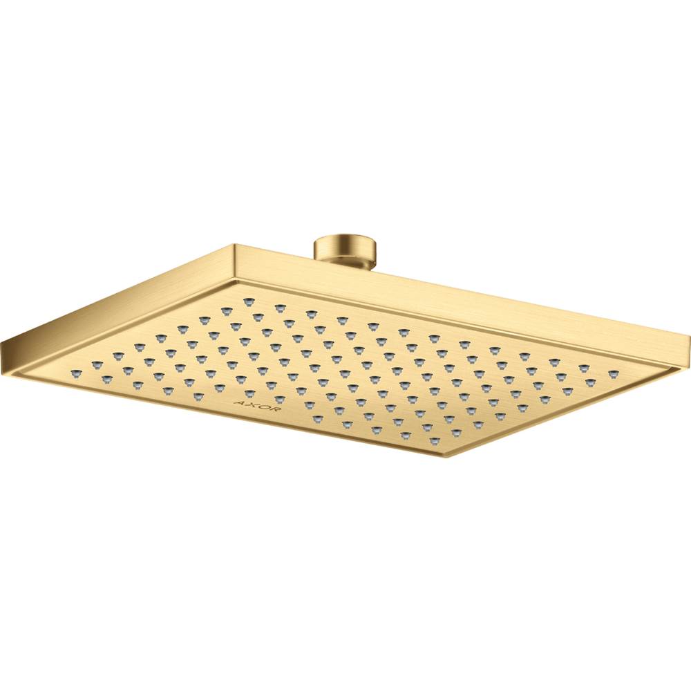 Axor Conscious Showers Showerhead Square 245/185 1-Jet, 2.5 GPM in Brushed Gold Optic