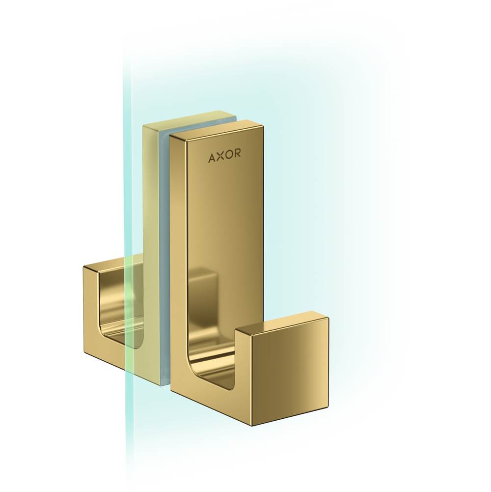Axor Universal Rectangular Shower Door Handle in Polished Gold Optic