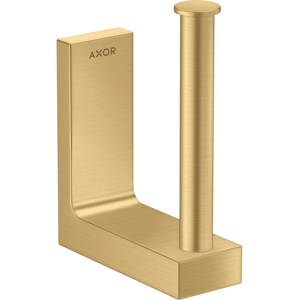 Axor Universal Rectangular Spare Roll Holder in Brushed Gold Optic
