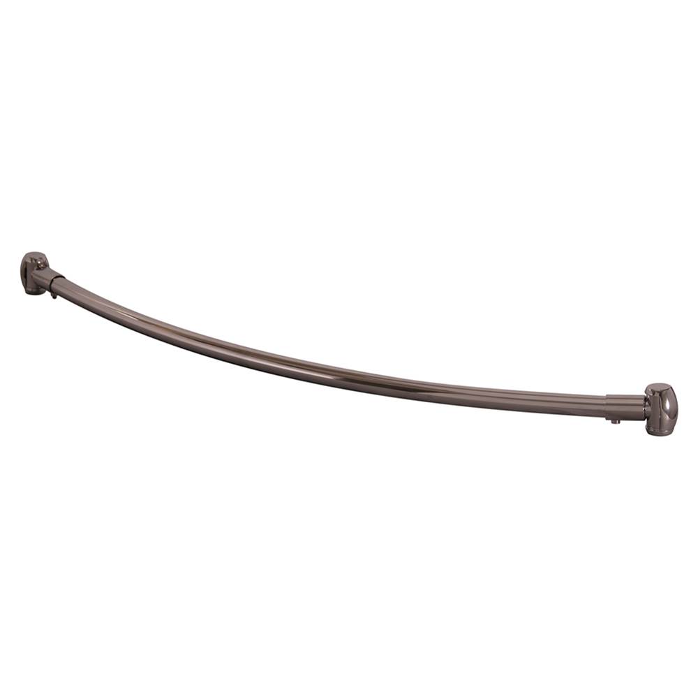 Barclay Curved 48'' Shower Rod w/FlangeBrushed Nickel
