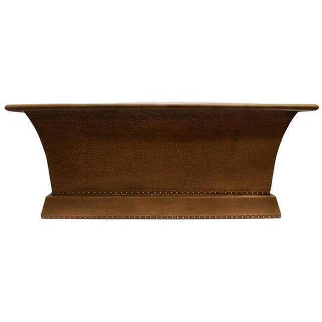 Barclay Wilmott 66'' Freestanding RectHammered Copper Tub, AC