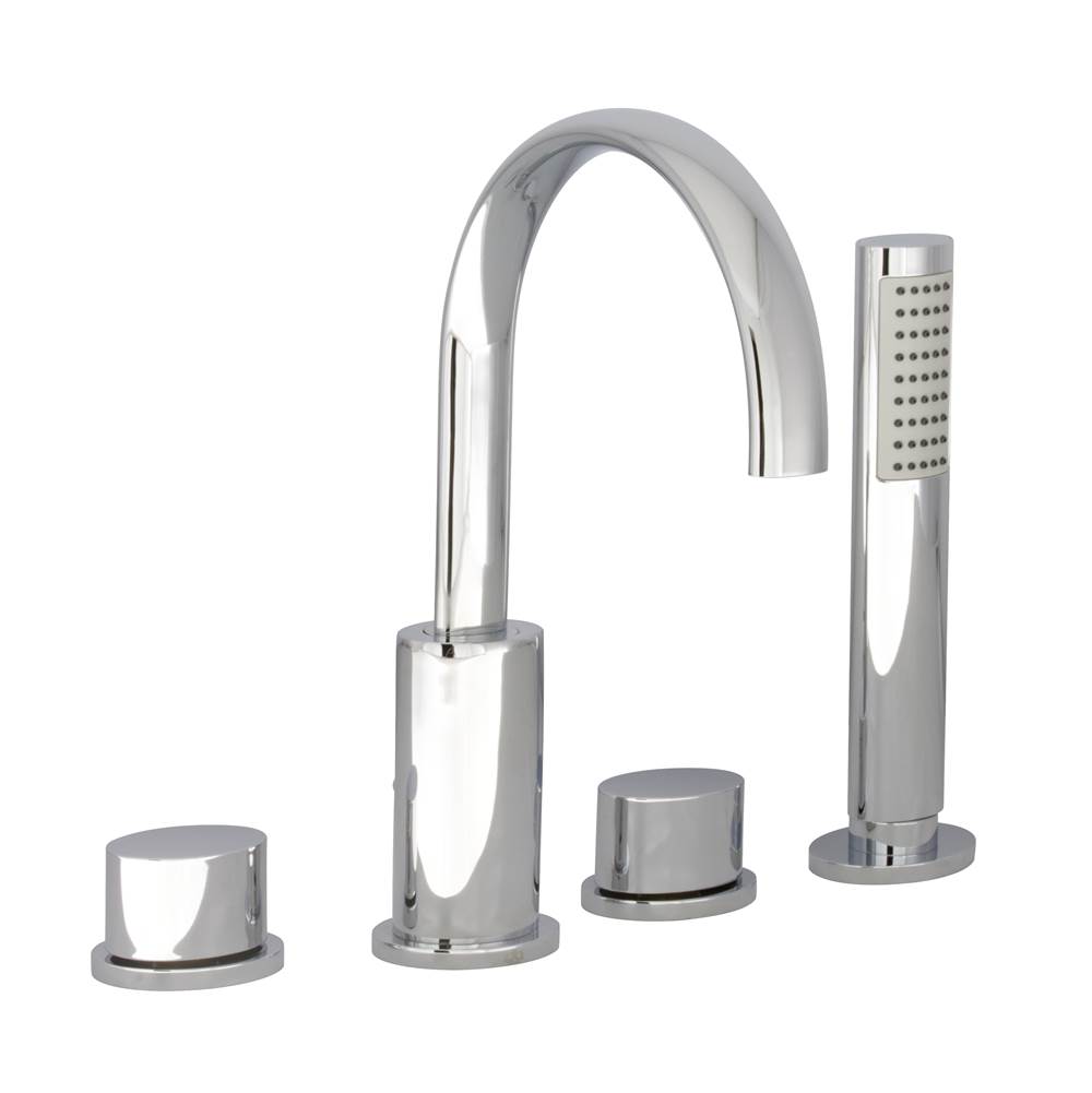BARiL 4-piece deck mount tub filler with hand shower