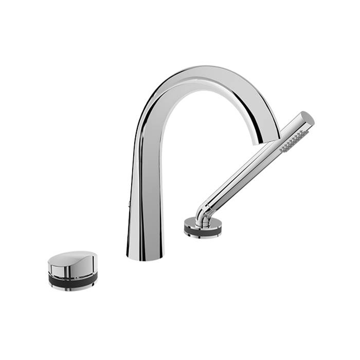 BARiL 3-piece deck mount tub filler with hand shower