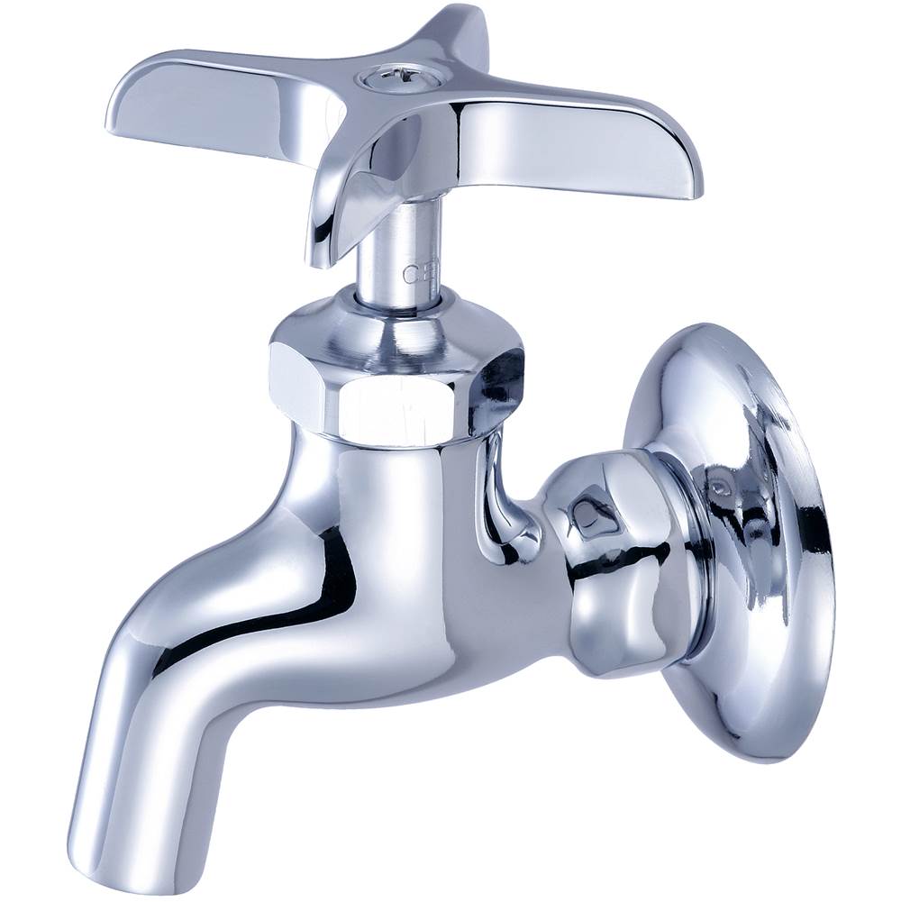 Central Brass Sink Faucet-Wallmount 4-Arm Hdl Plain End Plain-Pc