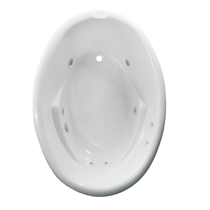 Clarion Bathware 60'' Oval Drop-In Tub - End Drain