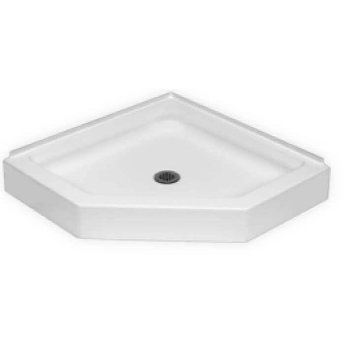 Clarion Bathware 38'' X 38'' Neo-Angle Shower Base W/ 6'' Threshold - Center Drain