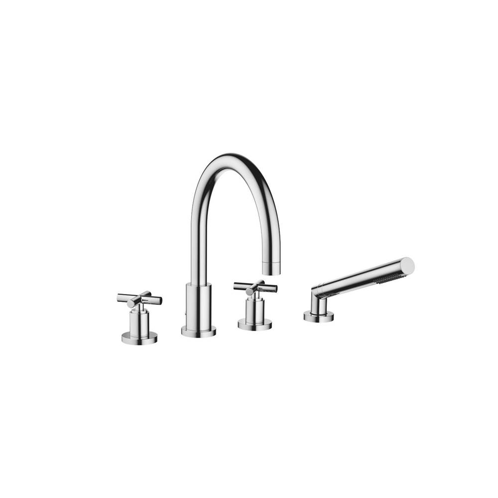Dornbracht Tara Deck-Mounted Tub Mixer, With Hand Shower Set For Deck-Mounted Tub Installation In Polished Chrome