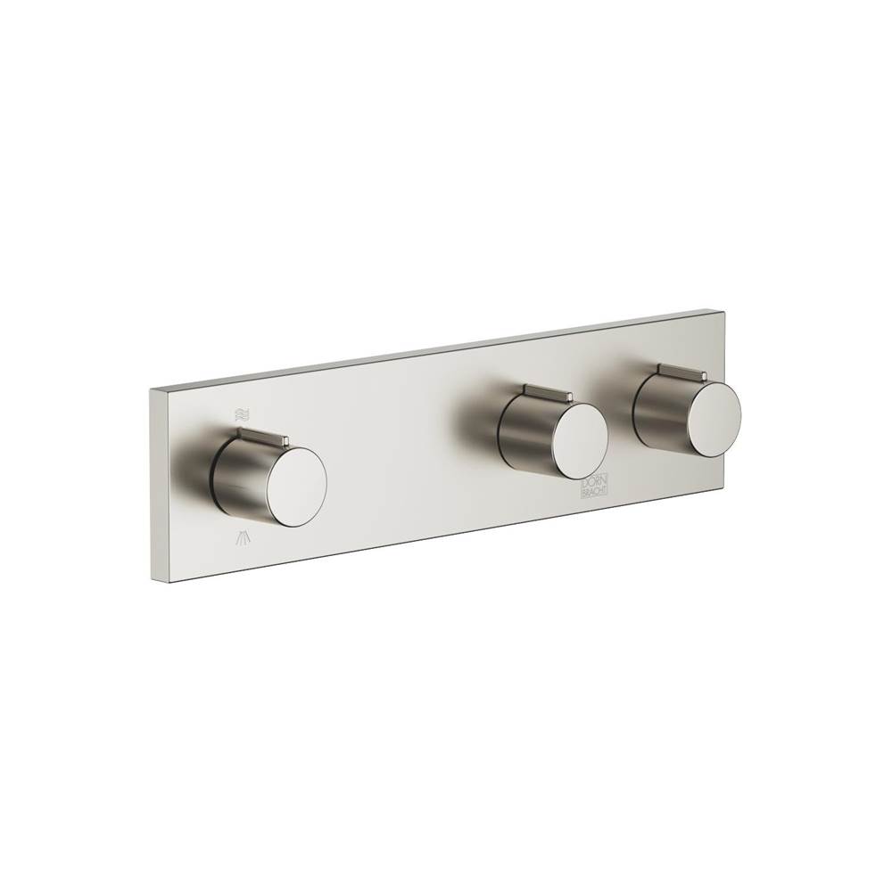 Dornbracht Symetrics Volume Control With Two Volume Controls With Diverter For Wall-Mounted Installation In Platinum Matte