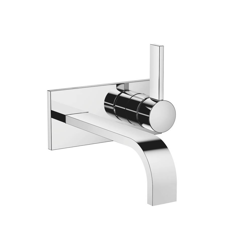 Dornbracht MEM Wall-Mounted Single-Lever Mixer With Cover Plate Without Drain In Brushed Durabrass