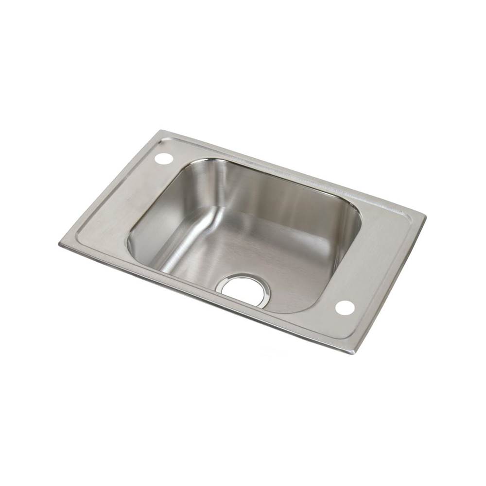 Elkay Celebrity Stainless Steel 25'' x 17'' x 6-7/8'', 2-Hole Single Bowl Drop-in Classroom Sink