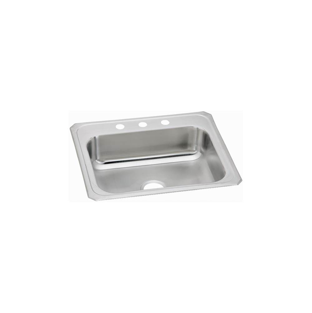 Elkay Celebrity Stainless Steel 25'' x 22'' x 7'', 4-Hole Single Bowl Drop-in Sink
