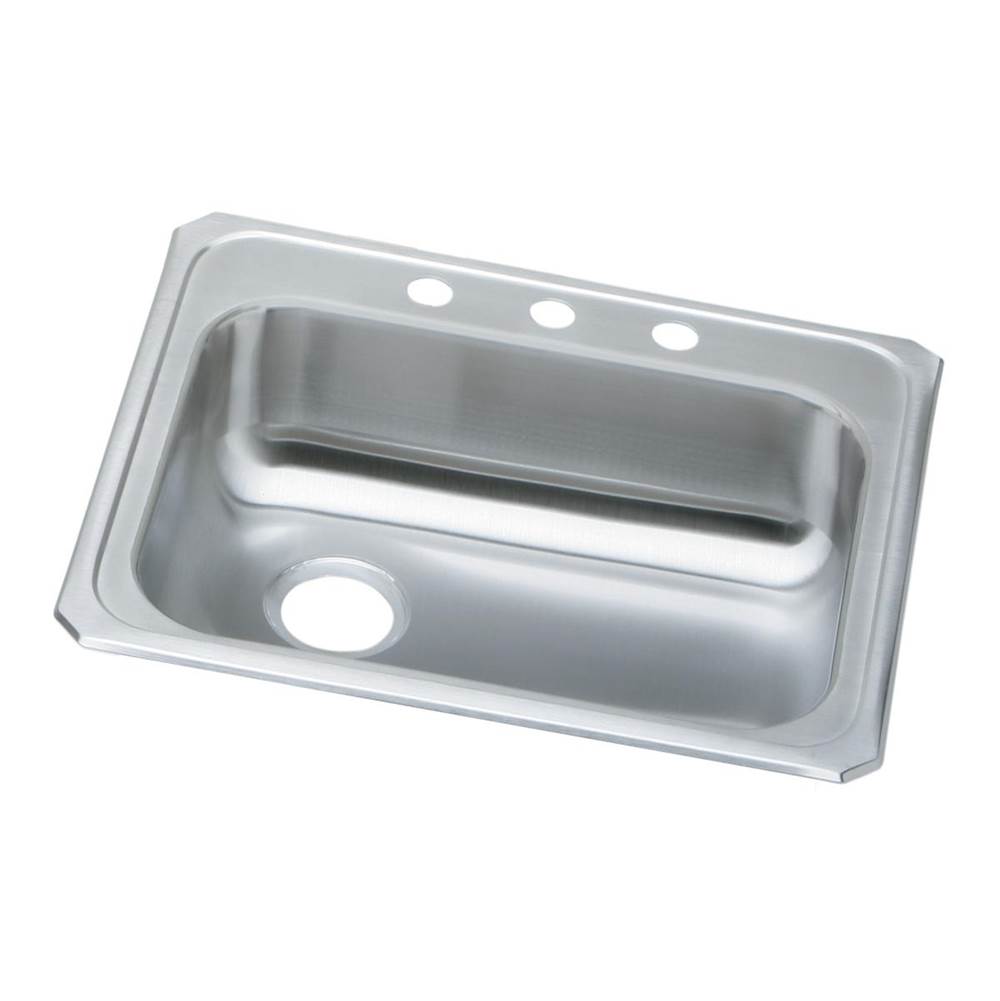 Elkay Celebrity Stainless Steel 25'' x 21-1/4'' x 5-3/8'', 1-Hole Single Bowl Drop-in Sink with Left Drain