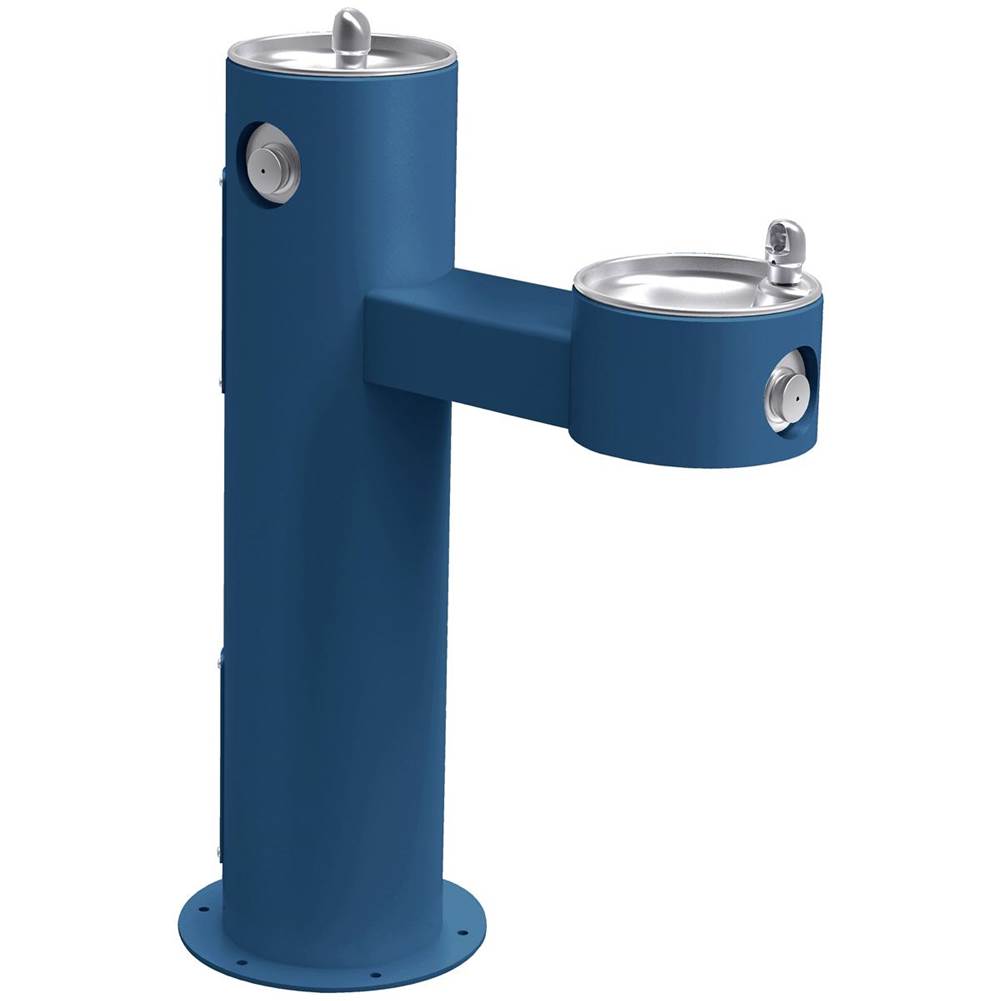 Elkay Outdoor Fountain Bi-Level Pedestal Non-Filtered, Non-Refrigerated Blue
