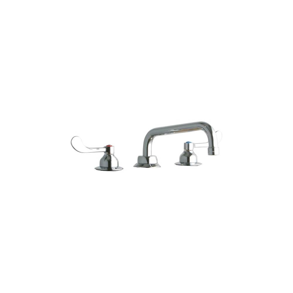 Elkay 8'' Centerset with Concealed Deck Faucet with 8'' Tube Spout 4'' Wristblade Handles Chrome