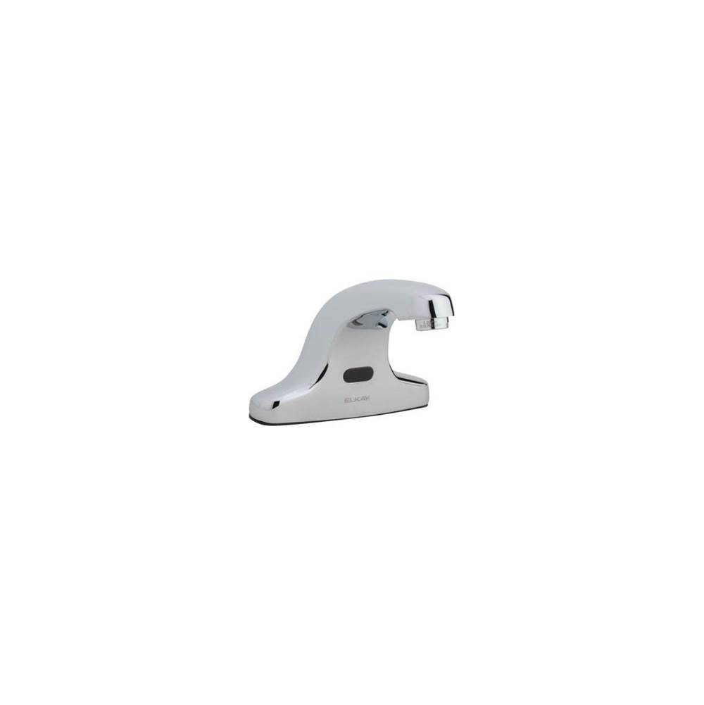 Elkay Commercial Electronic Lavatory Battery Powered Deck Mount Faucet with Cast Fixed Spout Chrome