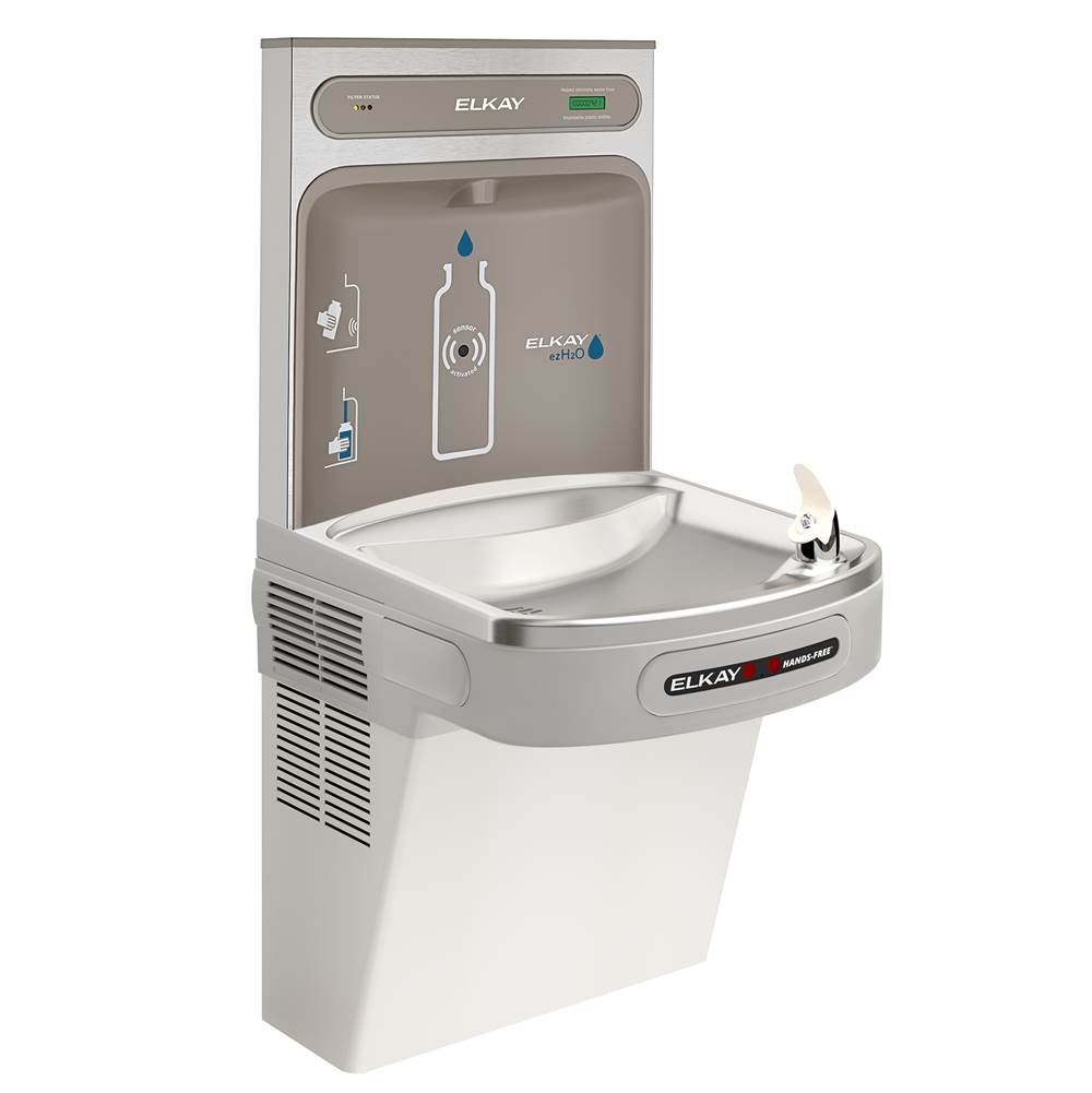 Elkay ezH2O Bottle Filling Station with Single ADA Cooler Hands Free Activation, Filtered Refrigerated Light Gray