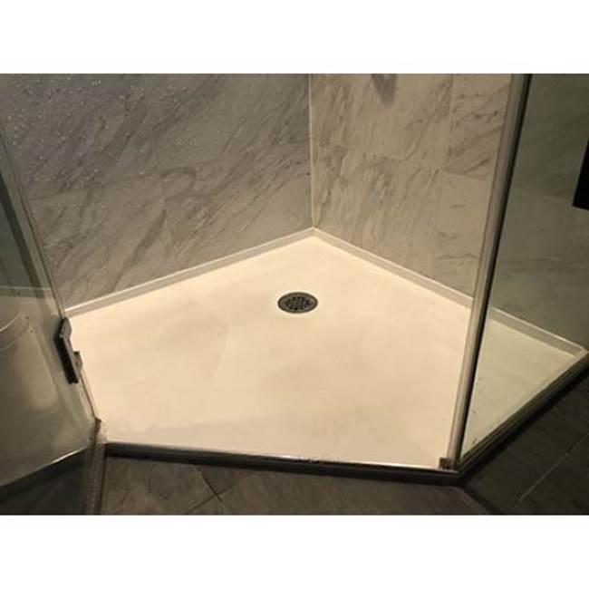 Hydro Systems SHOWER PAN HYDROLUXE SS 6032 END DRAIN - LEFT HAND - BISCUIT