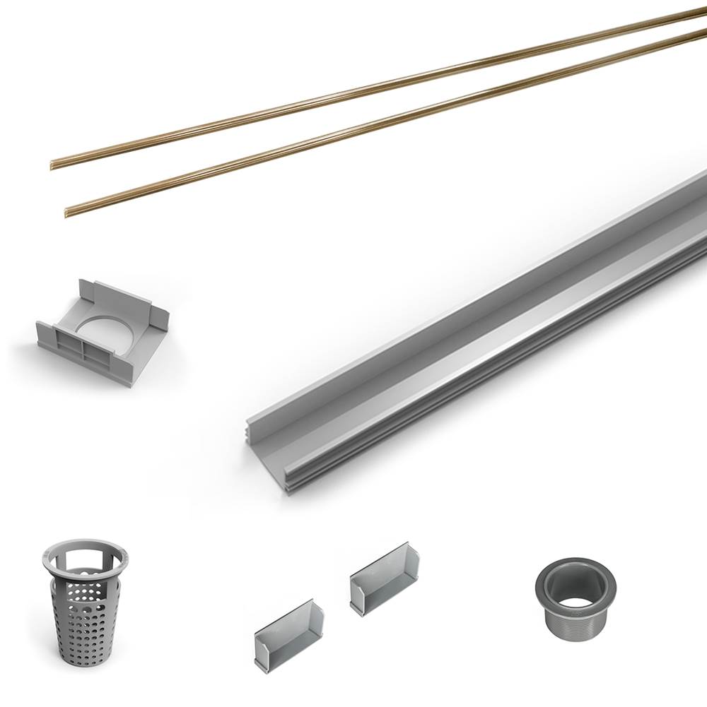 Infinity Drain 36'' Rough Only Kit for S-LAG 65, S-LT 65, and S-LTIF 65 series. Includes PVC Components and Channel Trim