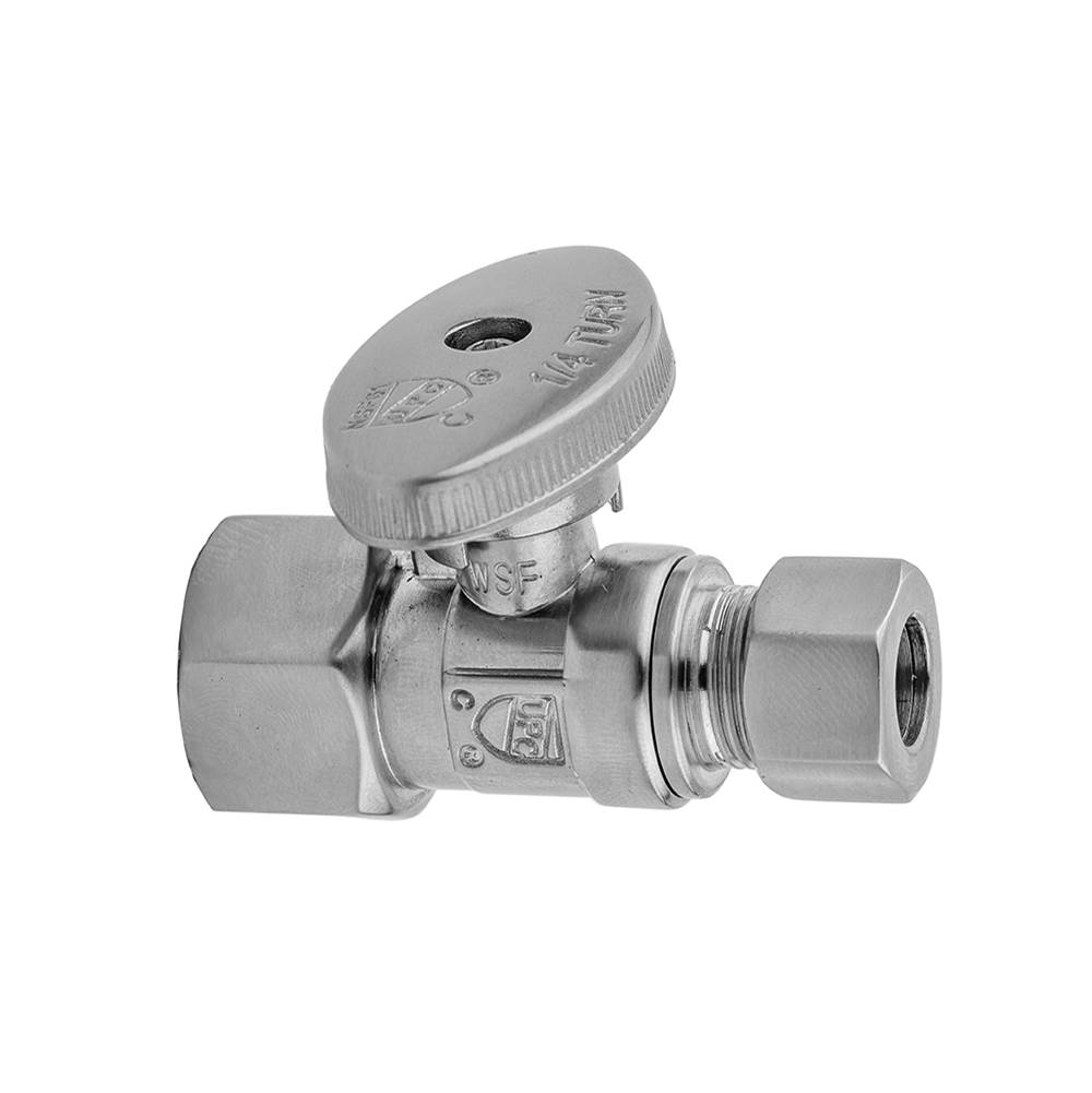 Jaclo Quarter Turn Straight Pattern 1/2'' IPS x 1/2'' O.D. Supply Valve with Oval Handle