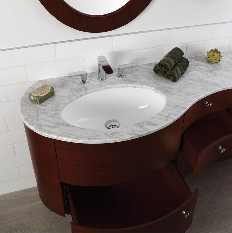 Lacava Countertop for vanity FLO-F-48L, with a cut-out for Bathroom Sink 33LA, DX and SX.
