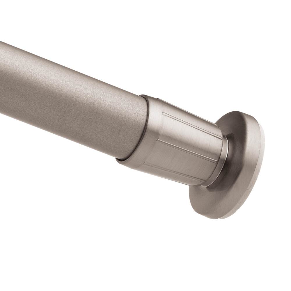 Moen Donner Commercial 5-Foot Shower Rod Set made of Stainless Steel, Brushed Nickel