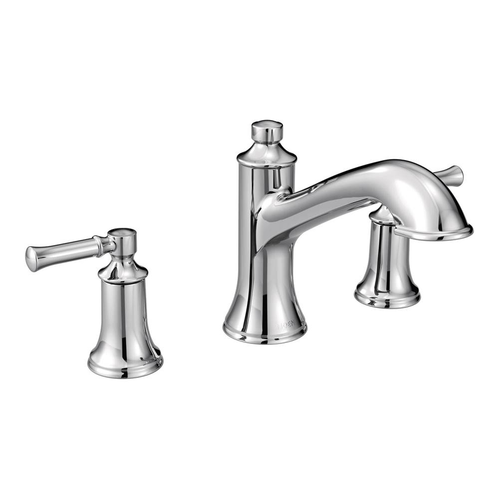 Moen Dartmoor 8 in. Widespread 2-Handle Roman Tub Bathroom Faucet in Chrome (Valve Sold Separately)
