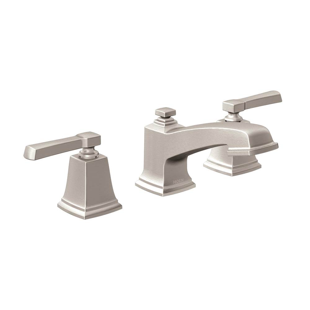 Moen Boardwalk Two-Handle Widespread Bathroom Faucet Trim Kit, Valve Required, Spot Resist Brushed Nickel