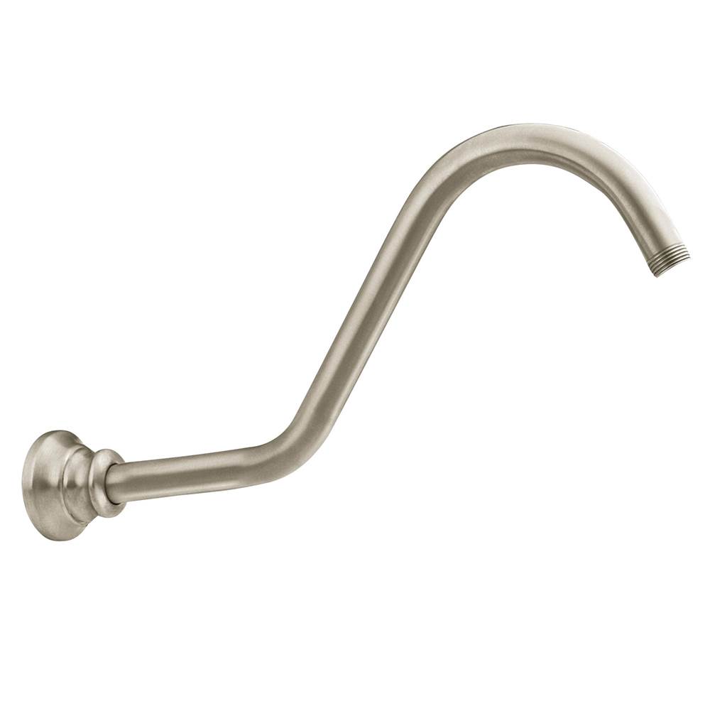 Moen Waterhill 14-Inch Replacement Extension Curved Shower Arm, Brushed Nickel