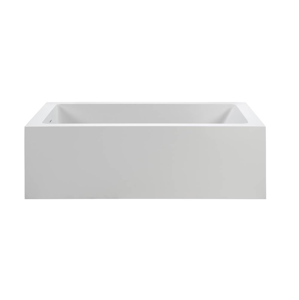 MTI Baths Maddux Sculpturestone Freestanding Air Bath - Gloss White (60 X32)