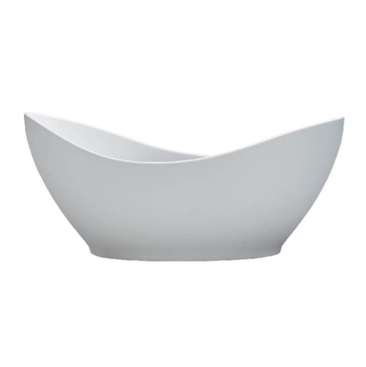 MTI Baths Juliet Sculpturestone Freestanding Soaker - Gloss White (66X32.5)