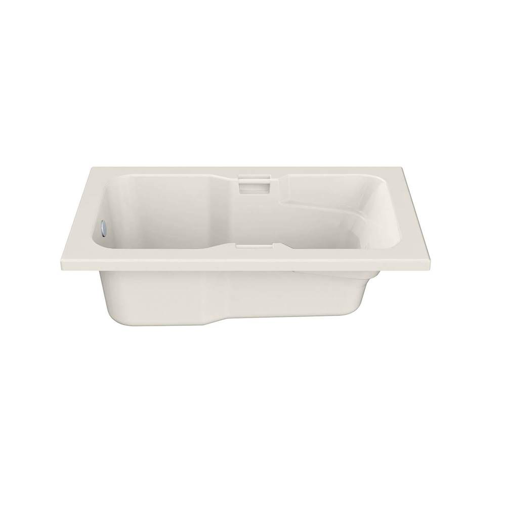 Maax Lopez 7236 Acrylic Alcove End Drain Whirlpool Bathtub in Biscuit