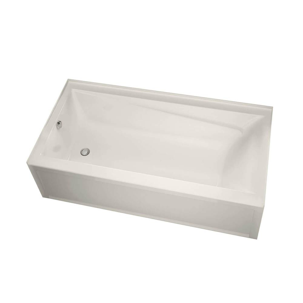 Maax Exhibit 6036 IFS Acrylic Alcove Right-Hand Drain Whirlpool Bathtub in Biscuit