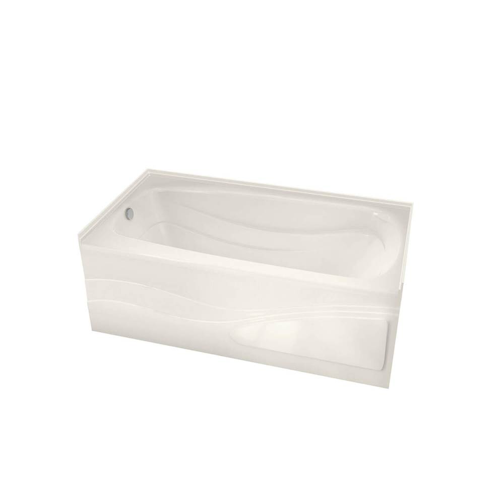 Maax Tenderness 6636 Acrylic Alcove Left-Hand Drain Whirlpool Bathtub in Biscuit