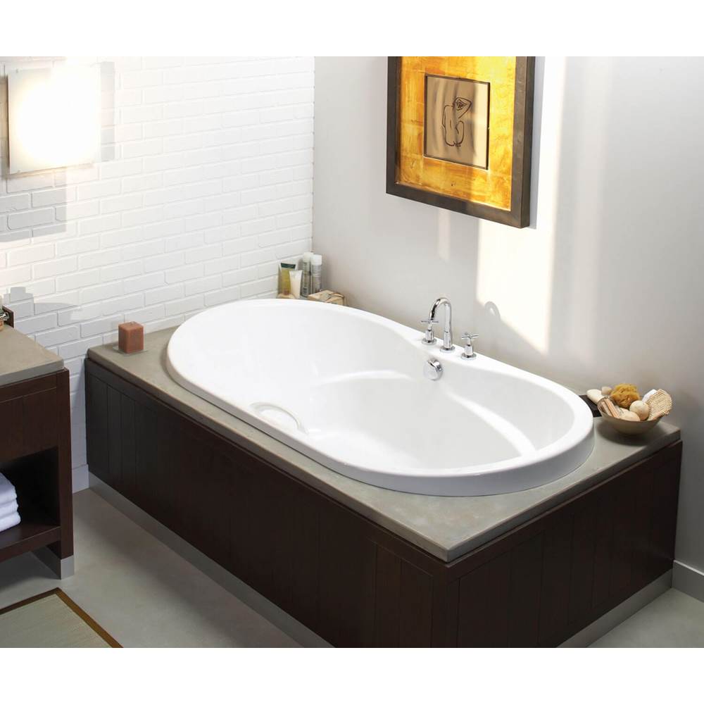 Maax Living 6636 Acrylic Drop-in Center Drain Bathtub in White