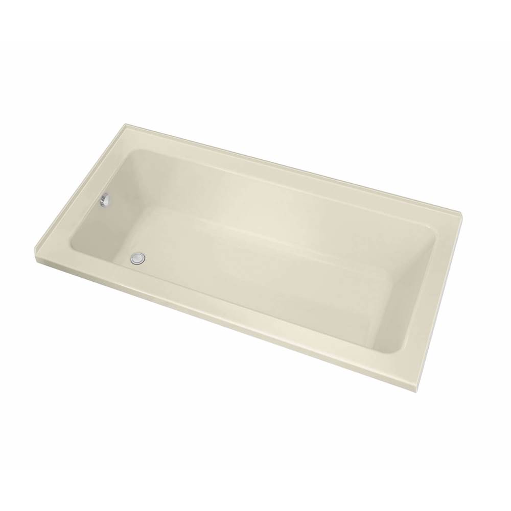 Maax Pose 6032 IF Acrylic Corner Left Right-Hand Drain Whirlpool Bathtub in Bone
