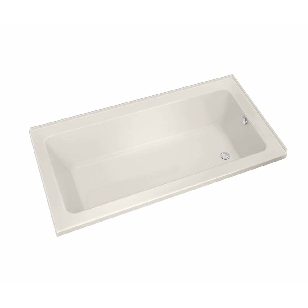 Maax Pose 7242 IF Acrylic Corner Right Right-Hand Drain Bathtub in Biscuit