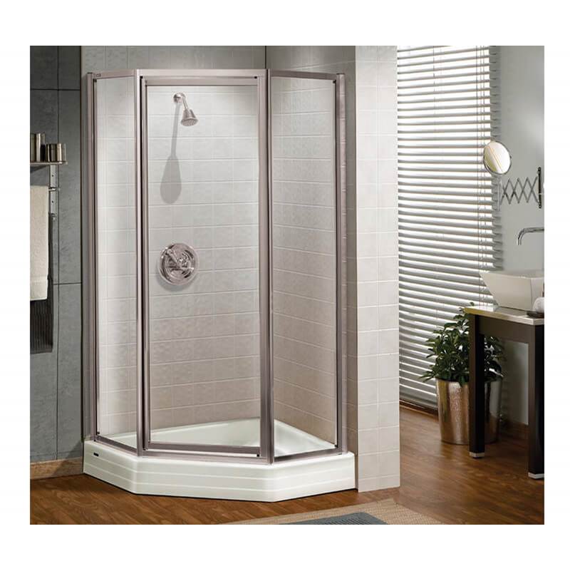 Maax Silhouette Neo-angle 36 x 36 x 70 in. Pivot Shower Door for Corner Installation with Clear glass in Chrome