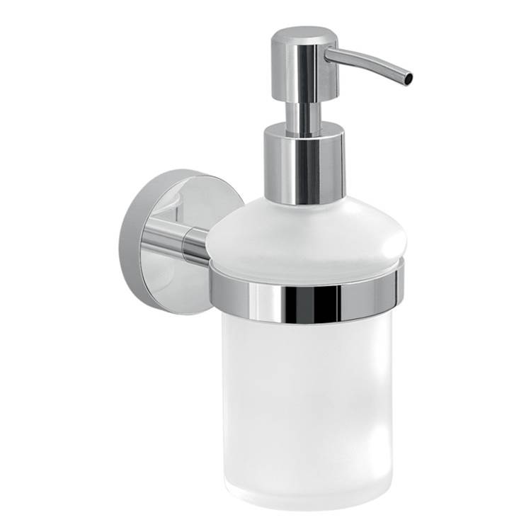 Nameeks Frosted Glass Soap Dispenser With Wall Mount