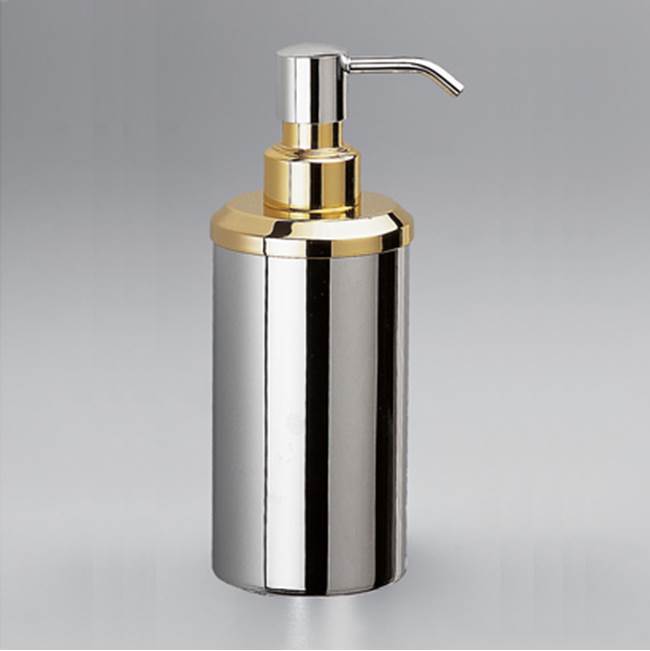 Nameeks Contemporary Round Countertop Brass Soap Dispenser