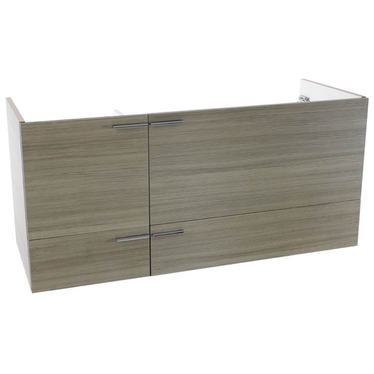 Nameeks 47 Inch Wall Mount Larch Canapa Double Bathroom Vanity Cabinet