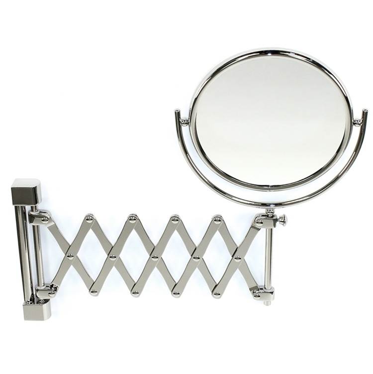 Nameeks Wall Mounted Brass Extendable Double Face 3x Magnifying Mirror