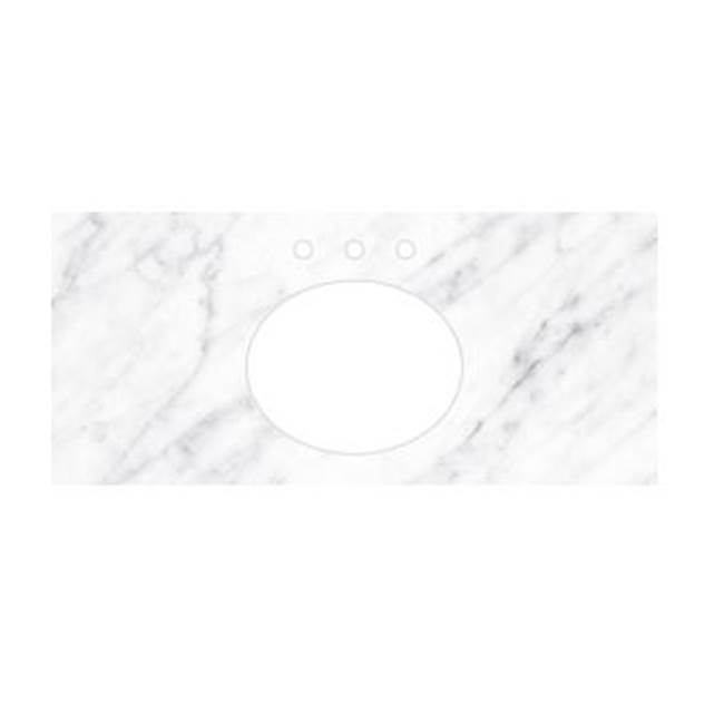 Native Trails 30'' Carrara Vanity Top - Oval with 8'' Widespread Cutout