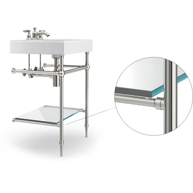 Palmer Industries Shelf Support Low Profile in Polished Nickel Un-Lacquered
