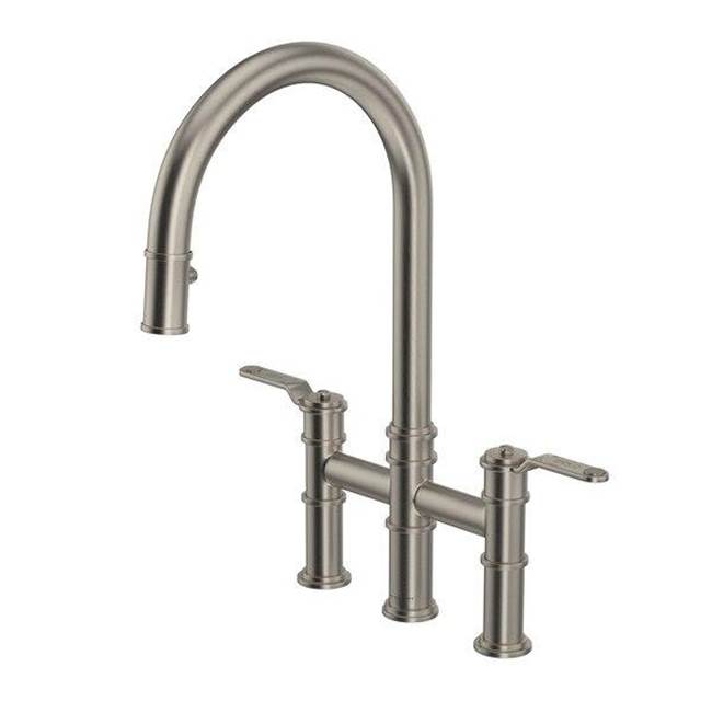 Rohl Armstrong™ Pull-Down Bridge Kitchen Faucet With C-Spout