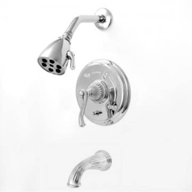 Sigma Pressure Balanced Tub & Shower Set With 9'' Plate Trim (Includes Haf And Wall Tub Spout) Devon Brushed Bronze Pvd .23