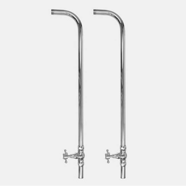 Sigma Risers & Shut-off Kit for Floor Mounting 32'' TALL ST. MICHEL SATIN NICKEL PVD .42