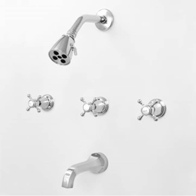 Sigma 3 Valve Tub & Shower Set Trim (Includes Haf And Wall Tub Spout) St. Michel Polished Nickel Pvd .43