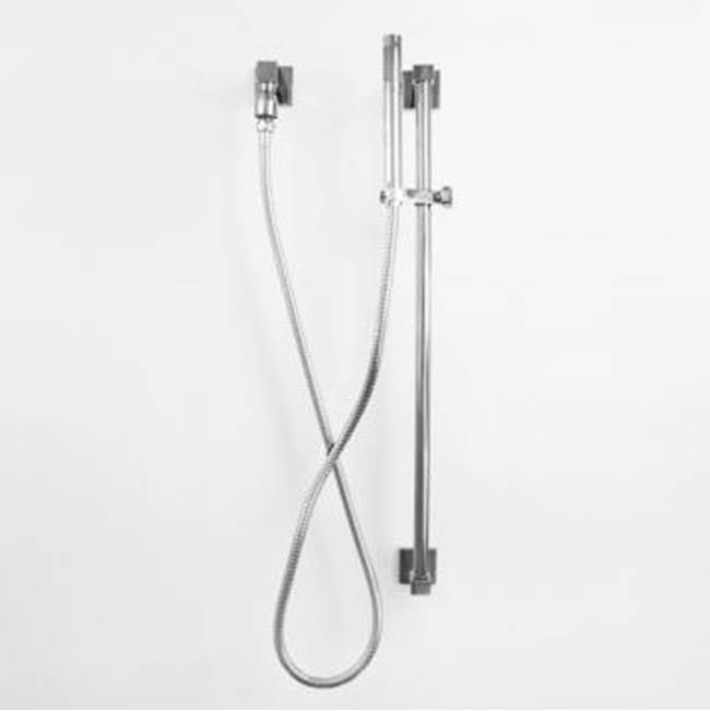 Sigma Square Contemporary Slidebar And Handshower Kit Polished Nickel Pvd .43