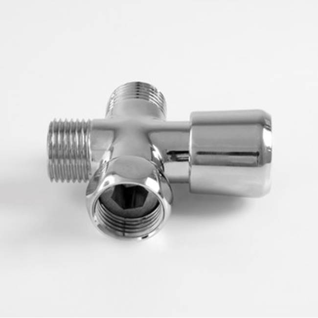 Sigma Push Pull diverter for Exposed Shower Neck 1/2'' NPT. Swivels and diverts water Handshower Wands MATTE BLACK .18